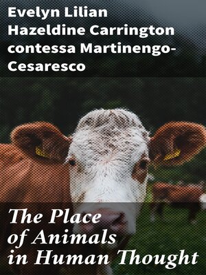 cover image of The Place of Animals in Human Thought